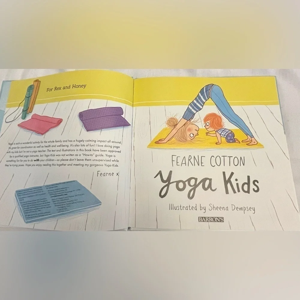 Yoga Kids Hardback Book by Fearne Cotton  Illustrated by Sheena Dempsey